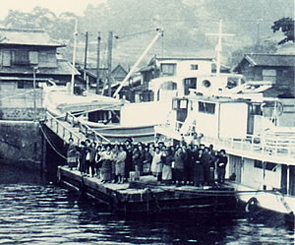 昭和38年当時の似島桟橋
